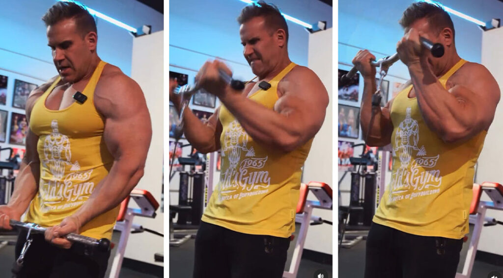 Jay Cutler Explains the Pros of Cable Bicep Curls