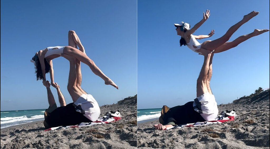 Bill Belichick Turn Heads Doing Beach Yoga With 24-Year-Old Girlfriend