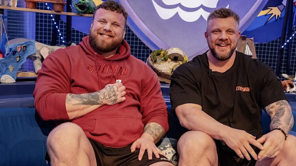 The Stoltman Brothers Train to Defend and Rebuild via Heavy Dumbbell Pressing