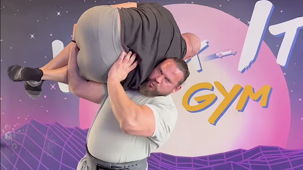 World's Strongest Men Doing Strength: Martins Licis Floor-to-Shoulders Mitchell Hooper